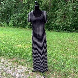 Calvin Klein black and white maxi dress